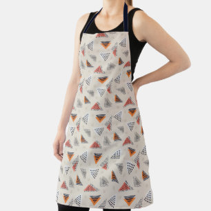 Geometric Triangle Hand Drawn Pattern Apron