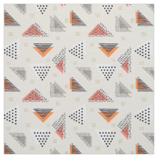 Geometric Triangle Hand Drawn Pattern Fabric