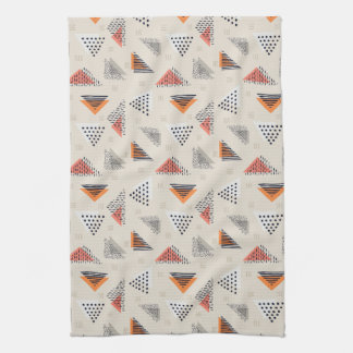 Geometric Triangle Hand Drawn Pattern Kitchen Towel