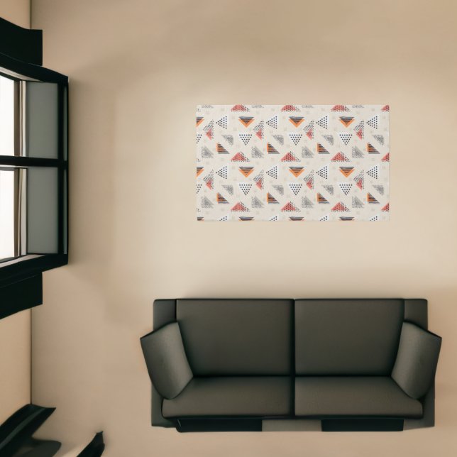 Geometric Triangle Hand Drawn Pattern Rug (Insitu (Indoor 1))