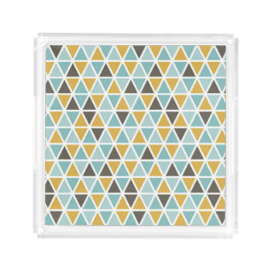 Geometric Triangle Pattern Acrylic Tray