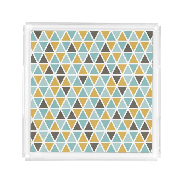 Geometric Triangle Pattern Acrylic Tray (Front)