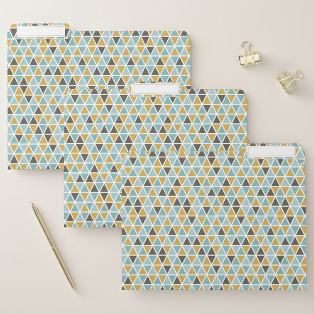 Geometric Triangle Pattern File Folder (Set)