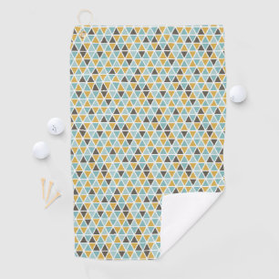Geometric Triangle Pattern Golf Towel