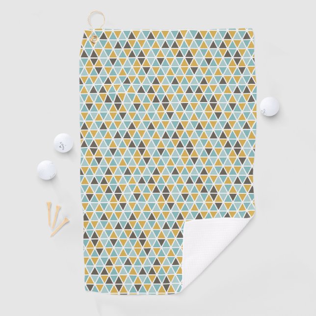 Geometric Triangle Pattern Golf Towel (InSitu)