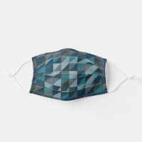 Geometric Triangle Pattern in Blue and Grey