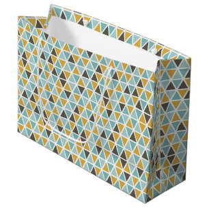 Geometric Triangle Pattern Large Gift Bag