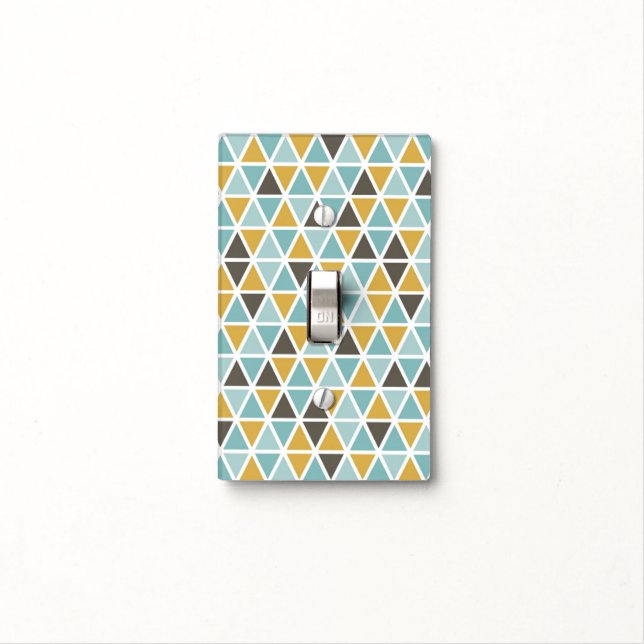 Geometric Triangle Pattern Light Switch Cover (In Situ)