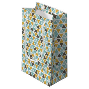 Geometric Triangle Pattern Small Gift Bag