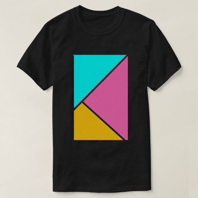 Geometric Triangle Pattern T-Shirt (Design Front)