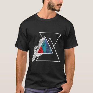 Geometric Triangle Rose Aesthetic Minimal Art Mini T-Shirt