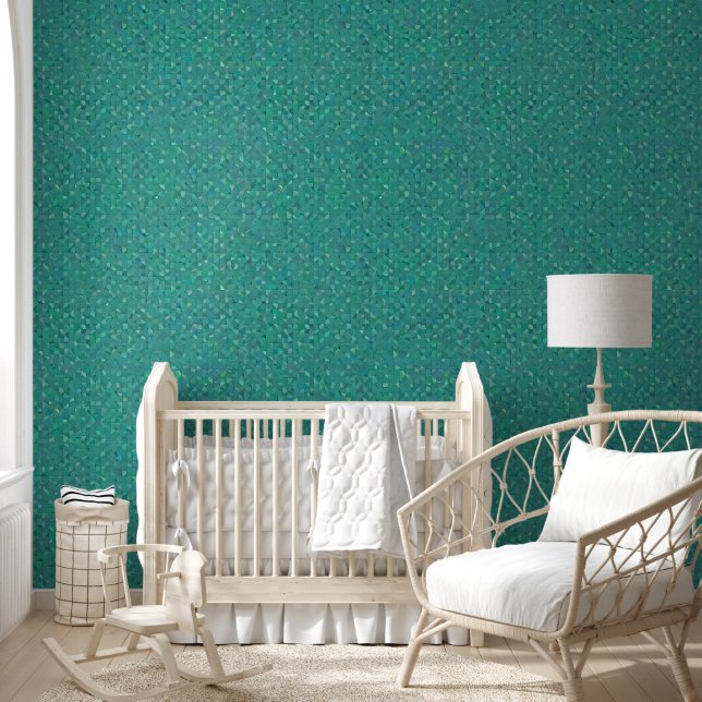 Geometric Triangles  Accent on Blue Wallpaper (Kids)