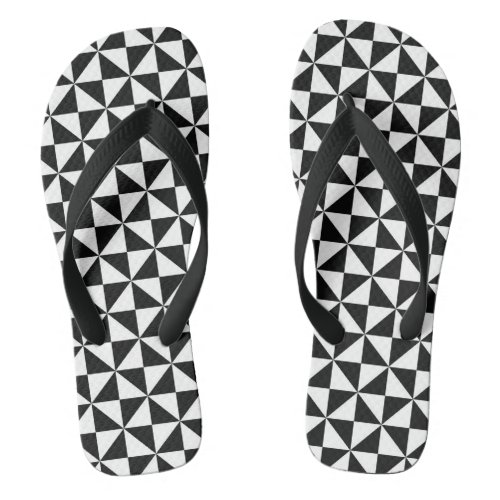 geometric triangles adult flip flops