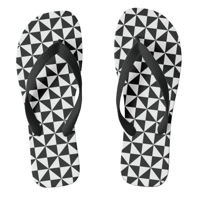 geometric triangles adult flip flops (Footbed)