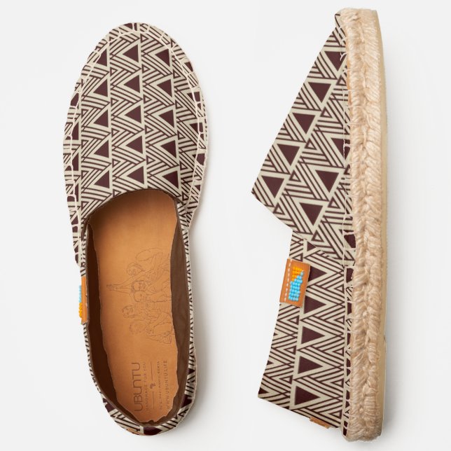 Geometric Triangles And Chevrons African Motif Espadrilles (Side)