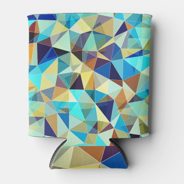 Geometric Triangles: Colorful Abstract Pattern Can Cooler (Front)