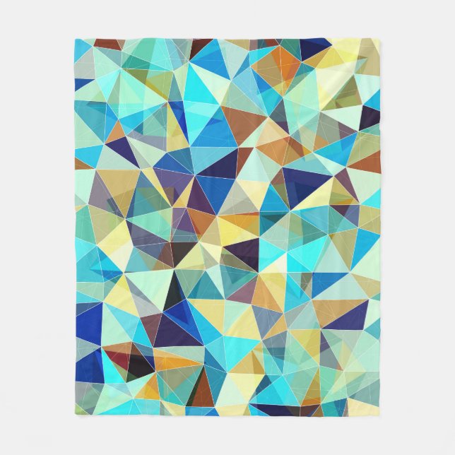 Geometric Triangles: Colorful Abstract Pattern Fleece Blanket (Front)