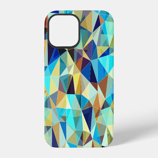 Geometric Triangles: Colorful Abstract Pattern Iphone Case (Back)