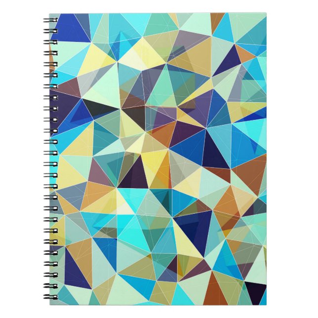 Geometric Triangles: Colorful Abstract Pattern Notebook (Front)