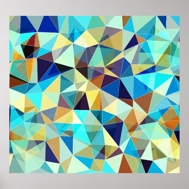 Geometric Triangles: Colorful Abstract Pattern Poster (Front)