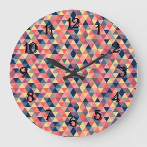 Geometric Triangles Large Clock