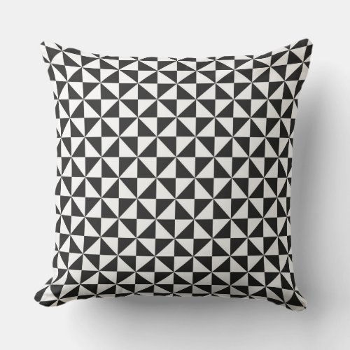 geometric triangles outdoor pillow