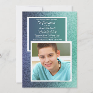 Geometric Triangles Photo Invitation