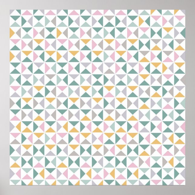 Geometric Triangles Poster (Front)