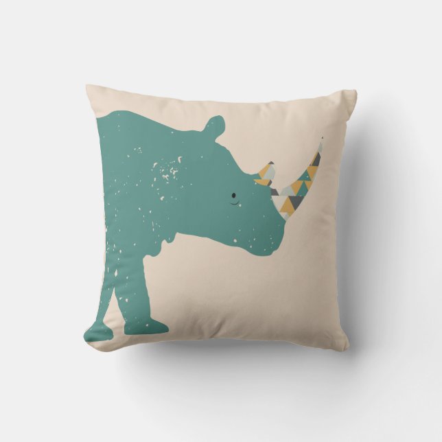 Geometric Triangles Rhino Cushion (Front)