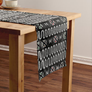 Geometric Tribal Art Short Table Runner