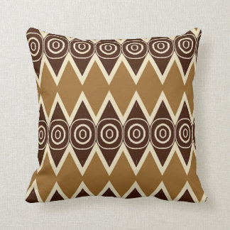 Geometric Tribal Earth Tone Throw Pillow