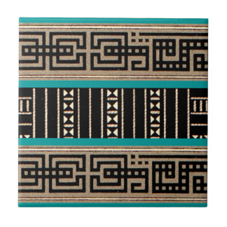 Geometric Tribal Pattern Graphic Vintage Bold Ceramic Tile