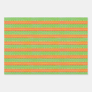 Geometric Tribal Retro Mid-Century Pattern Wrapping Paper Sheets