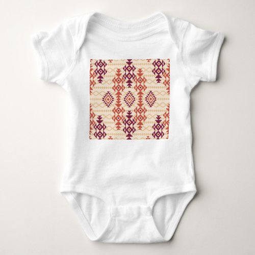 Geometric Tribal Seamless Ethnic Pattern Baby Bodysuit
