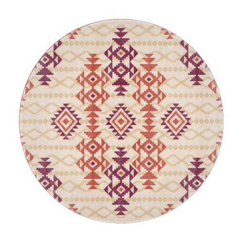 Geometric Tribal Seamless Ethnic Pattern Cutting Board