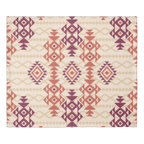 Geometric Tribal Seamless Ethnic Pattern Duvet Cover
