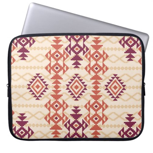 Geometric Tribal Seamless Ethnic Pattern Laptop Sleeve