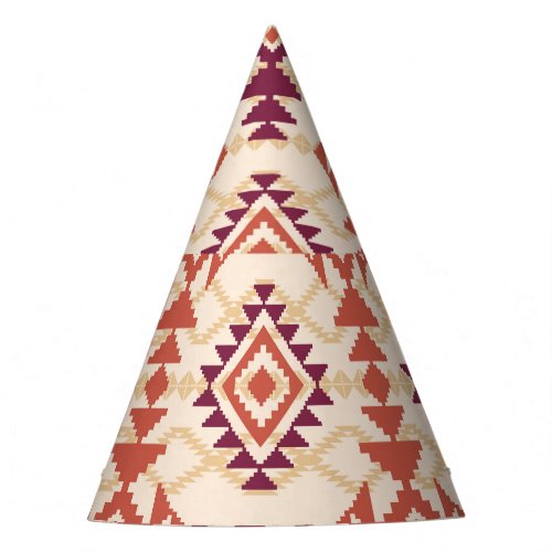 Geometric Tribal Seamless Ethnic Pattern Party Hat