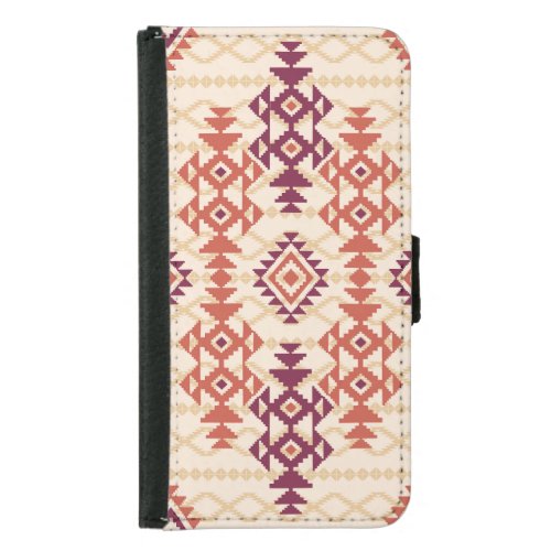 Geometric Tribal Seamless Ethnic Pattern Samsung Galaxy S5 Wallet Case
