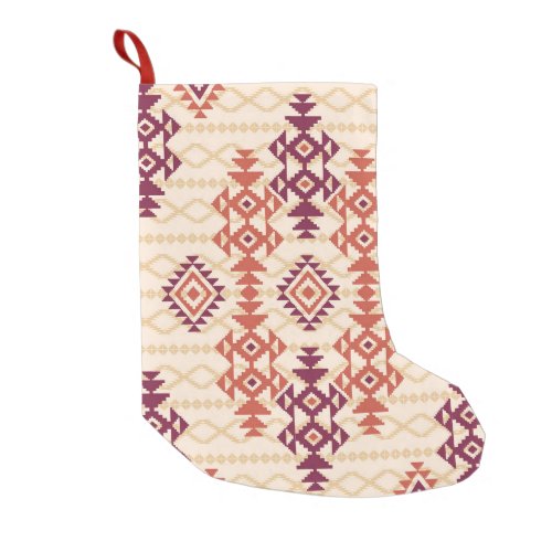 Geometric Tribal Seamless Ethnic Pattern Small Christmas Stocking
