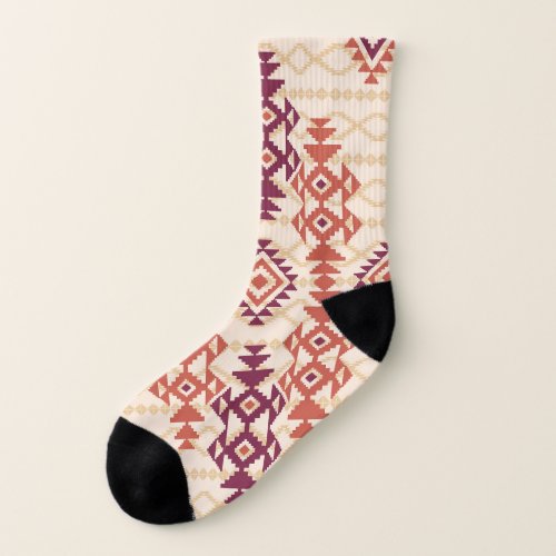 Geometric Tribal Seamless Ethnic Pattern Socks
