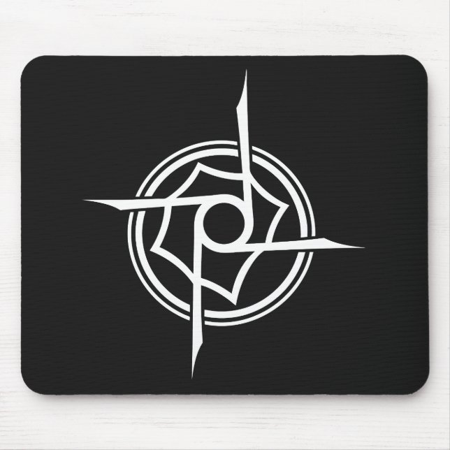 Geometric Tribal Sigil - Abstract Star Emblem Mouse Pad (Front)