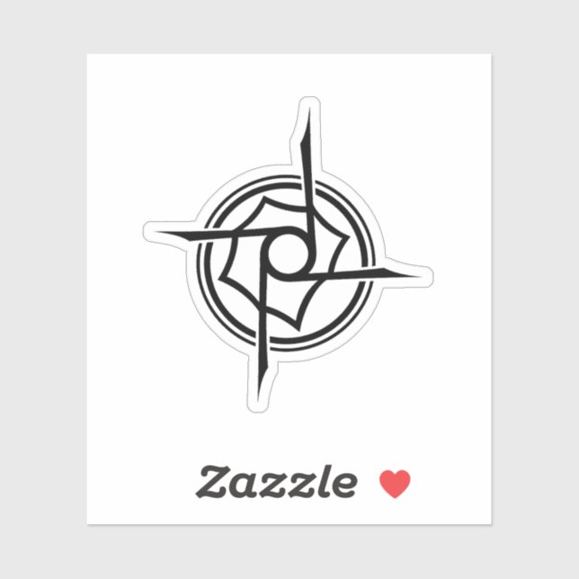 Geometric Tribal Sigil - Abstract Star Emblem Sticker (Sheet)