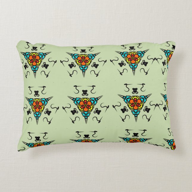 Geometric Tribal Totem Accent Pillow (Front)
