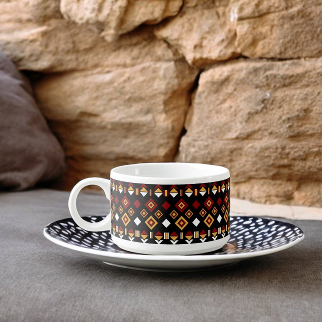 Geometric Tribal Triangle Pattern Bowl (Chili Bowl)