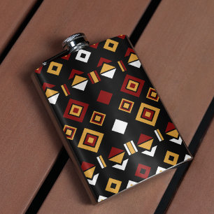 Geometric Tribal Triangle Pattern Flask