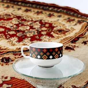 Geometric Tribal Triangle Pattern Soup Mug