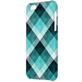 Geometric Turquoise Pattern iPhone Case (Back Left)
