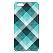 Geometric Turquoise Pattern iPhone Case (Back)
