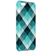 Geometric Turquoise Pattern iPhone Case (Back Right)